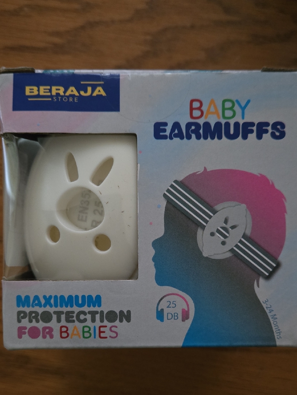 Beraja Baby Earmuffs - White Infant Noise Protection